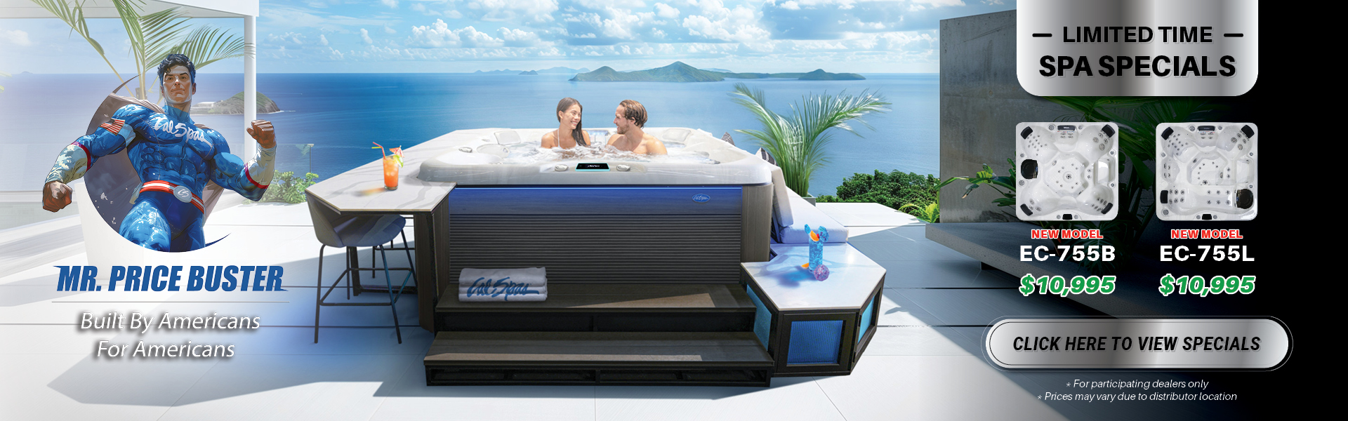 Calspas hot tub being used in a family setting - Santa Ana