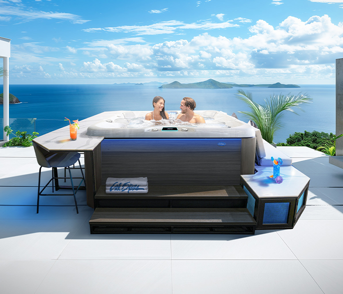Calspas hot tub being used in a family setting - Santa Ana
